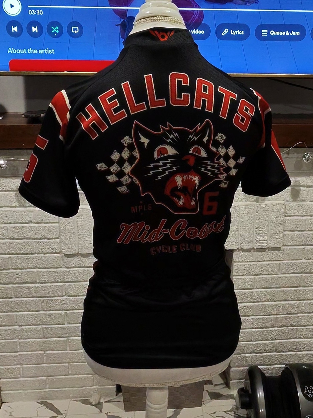 Hellcats Mid-Coast Black & Red Cycling Jersey
